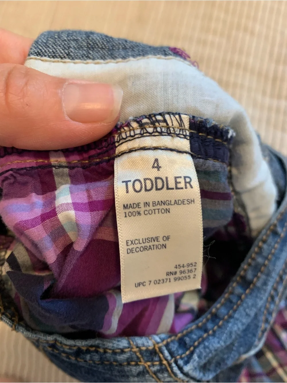 LOT of 2: OshKosh overall plaid denim dress plus sneakers